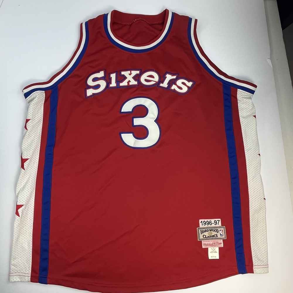 Allen Iverson Jersey 1996-97 Mitchell & Ness Philadelphia Sixers XXL 56 Made USA